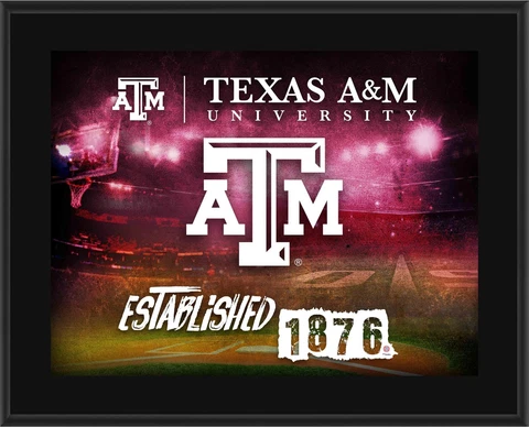 Texas A&M Aggies 10.5x13 Sublimated Horizontal Team Logo Plaque - Fanatics Cover