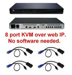 Avocent DSR1021 8 port KVM over IP Switch TESTED +4 DSRIQ-USB USB Cables modules