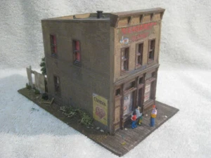 HO scale Two Story Frame storefront building Weathered landscaped and detailed - Picture 1 of 12