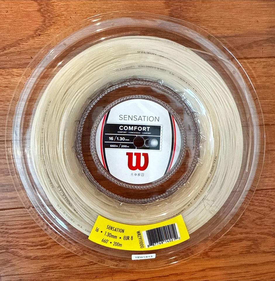 Carrete de cuerda de tenis Wilson Sensation Comfort - calibre 16 - natural Foto 1 de 1