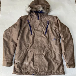 BURTON Prowess Ski Snowboard Hooded Jacket-Brown-Size L - Picture 1 of 13