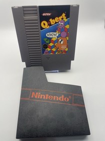 1989 Q-bert NES Authentic Game - Cart Only W/ Sleeve - Tested!