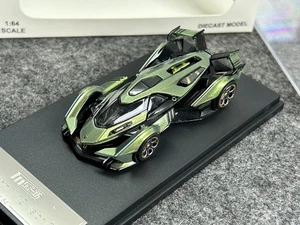 LMF 1/64 Scale Lamborghini V12 Vision GT Green Diecast Car Model Toy Gift - Picture 1 of 9