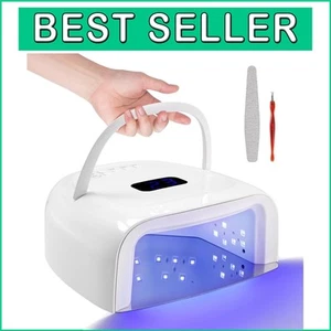 Rechargeable UV LED Nail Lamp - 60W Fast Curing Light for Salon-Quality Nails - Picture 1 of 10