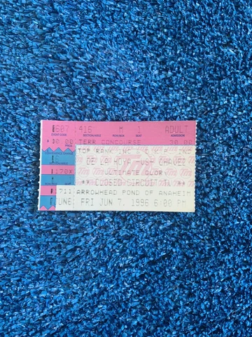 Oscar De La Hoya v Julio Cesar Chavez 6/7/1996 boxing ticket Ultimate Glory Cover