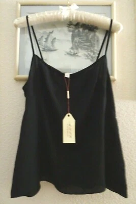 MAX STUDIO PRODUCTOS ESPECIALES ESPAGUETI TOP TALLA. L ROSELLE NEGRO TRANSPARENTE NUEVO CON ETIQUETAS $88 Foto 1 de 4