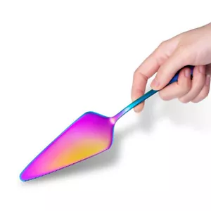 Premium Stainless Steel Rainbow Cake Shovel, Pizza Cutter Server, Baking Tool - Picture 1 of 8
