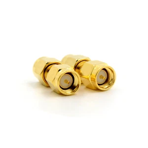 2Pcs SMA Male to SMA Male Plug in series RF Coaxial Adapter Connector -*- - Zdjęcie 1 z 7