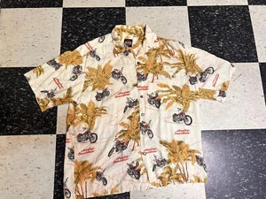 Vintage Harley Davidson Tori Richard Men’s Button Up Hawaiian Shirt Sz L 🇺🇸 - Picture 1 of 7