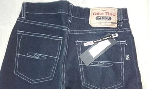 TAKE TWO JEANS SIZE 27 / 32 NEU UNGETRAGEN ITALY MODEL ANGER VIRUS BLAU STRECH - Bild 1 von 10