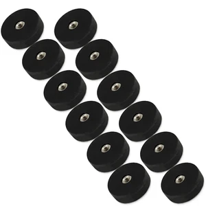 12 x Neodym Magnete Gummiert 22mm 5,5KG Stark M4 Gewinde Innengewinde Bohrung - Bild 1 von 5