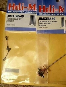 HELIMAX NOVUS FP HMXE8549 SERVO LINKAGE & HMXE8550 CNC ROTOR HEAD - Picture 1 of 1