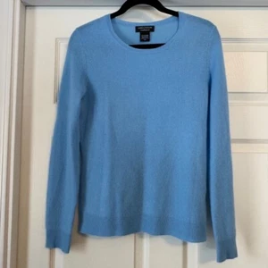 Damen Lord & Taylor Essential 100% Kaschmir Rundhals Pullover Gr. M Himmelblau - Bild 1 von 8