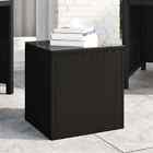 vidaXL Side Table Black 40x37x40.5 cm Poly Rattan Durable