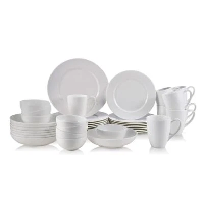 Mikasa Annabele Chip Resistant 40-Piece Dinnerware Set, Service For 8,White - Image 1 of 4