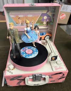 Barbie Music Box Record Player Lets Go To The Hop 1993 EnescoAS-IS MISSING PARTS - Picture 1 of 10
