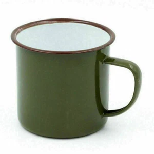 Taza Esmaltada Taza Metal Verde Retro Camping Exterior Café Té Lata De Colección Clásica# - Imagen 1 de 7