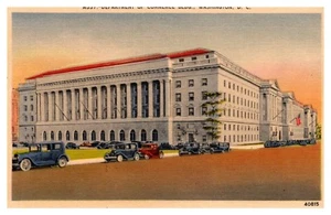 Edificio Departamento de Comercio. Postal de lino de Washington DC - Imagen 1 de 2
