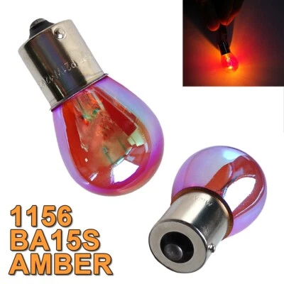 Luz intermitente trasera 1156 BA15S 3497 1141 2396 bombilla ámbar cromo transparente A1 J Foto 1 de 4