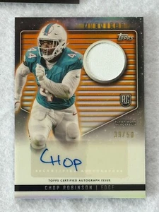 Tarjeta autógrafa camiseta novato medianoche Topps 2024 RJA-CR Chop Robinson/50 - Imagen 1 de 2