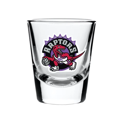 Toronto Raptors Hardwood Classic Retro Logo Basketball 2oz Collectors Shot Glass Cover