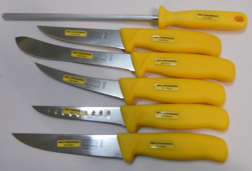 Messerset 6 Stück, Obst-, Fleischer-, Gemüse-, Küchen-, aus Fuchmesser Solingen - Bild 1 von 4