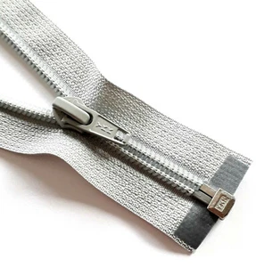  Reißverschluss SILBER HELL 204 Nylon Größe 5 Opti YKK Zip fermuar cipzár ציפר - Picture 1 of 8