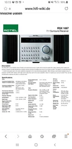 Rotel rsx 1067.Verstärker.sorround receiver.Defekt! - Bild 1 von 14