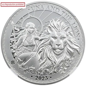 St. Helena 2023 Charles III 1 Pound Silver Coin NGC PF69UC Una and the Lion - Picture 1 of 4