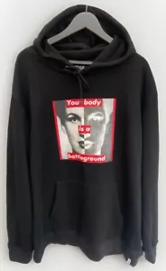 Barbara Kruger The Broad Drywall Studio Rare Hoodie Body is a Battleground XXL - Picture 1 of 7