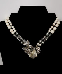 COLLECTION VINTAGE NON SIGNÉ M. HASKELL ? COLLIER PERLES STYLE BAROQUE - Photo 1/15