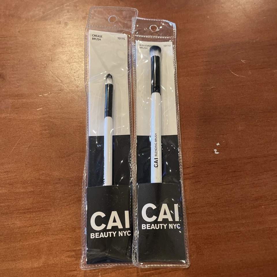 CAI Beauty NYC Foundation Brushes 10115 & 10113 Crease & Blending - Image 1 of 4