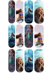 Black Little Mermaid Cartoon Nail Decals Waterslide Nail Art Diy Nail Stickers - Picture 1 of 1