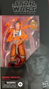 Star Wars Black Series Dennis Lawson Signed Wedge Antillies Action Figure - Picture 1 of 2