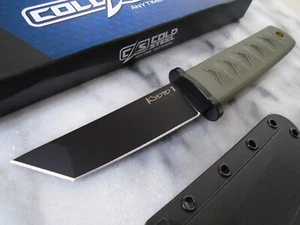 Cold Steel OD Black Kyoto I Tanto Fixed Blade Knife Full Tang 8Cr13MoV 17DA-ODBK - Picture 1 of 5