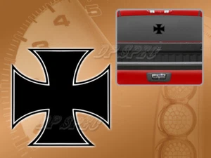 PILOT AUTOMOTIVE 11195 IRON CROSS WINDOW STICKER 5 IN. X 5 IN. 2-PACK - Picture 1 of 1