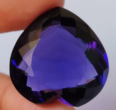 AAA+ 82.35 Ct. Large Purple Amethyst Heart Shape Loose Gemstone for Pendant Gift - Image 1 of 4