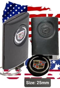NEW CADILLAC 1pc 25mm (.98”) Key Fob Emblem Sticker Remote Badge . - Picture 1 of 4