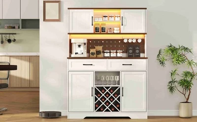 Mueble de bar de café de granja con luz LED para cobertizo de cocina Foto 1 de 4