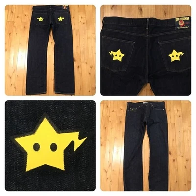 BAPE STA Denim Pants a bathing ape star NIGO BAPESTA Size L - Image 1 of 4