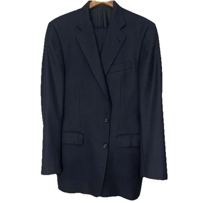 Vintage Burberry London Suit Men’s Size 40L Pants 36Wx30L Navy Blue Suit - Image 1 of 4