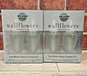 SEA ISLAND COTTON 2 pack wallfower refill x2 Bath & Body Works White Barn - Picture 1 of 2