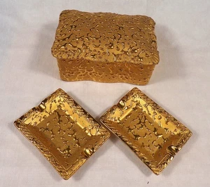 Scatola Piangente Oro 22K con Coperchio /2 Vassoi - Foto 1 di 7