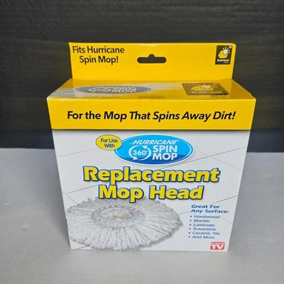 Hurricane 360 旋转拖把替换拖把头超细纤维适用于任何表面 — 第 1/4 张图片