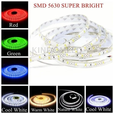 Lámpara de cinta de luz LED súper brillante 16 pies/5 m 5630/5730 300 DC 12 V EE. UU. Foto 1 de 4