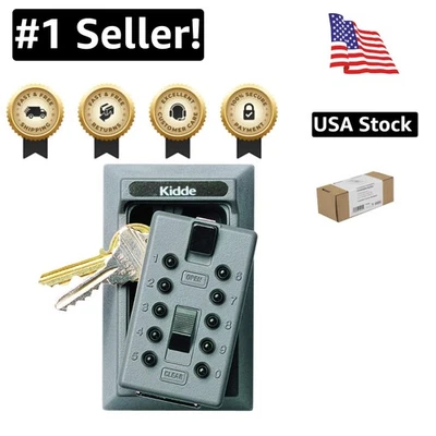 KeySafe  5-Key Push Button Key Lock Box - Secure Wall-Mount Storage - Image 1 of 3
