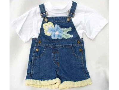LINDO Mameluco Azul Luna Niñas Denim y Chenilla 4T Niños Ropa ¡¡NUEVO!!! Foto 1 de 2