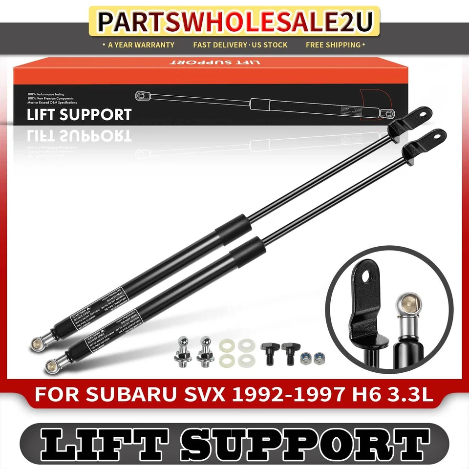 2 piezas puntales de amortiguador de soporte de elevación del capó delantero para Subaru SVX 1992 1993-1997 H6 3,3 L Foto 1 de 4
