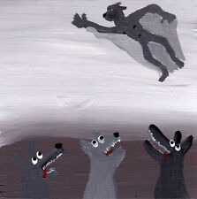 Avatar Gemälde Kunst Malerei Acryl Naive Expressionistisch Wingsuit Skydiving