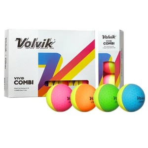 Palline da golf combinate Volvik Vivid - Palline da golf assortite colori split con finitura opaca - Foto 1 di 1